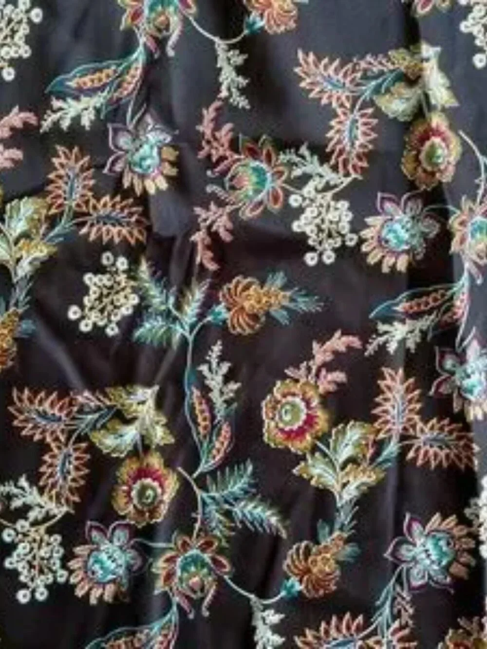 Penningtons Floral A‑Line Skirt – Size 18, NWT, Black Multicolor Print